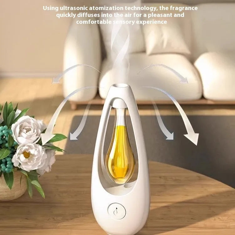 Ultrasonic aroma diffuser and mosquito repellent device with essential oil or repellent liquid bottle