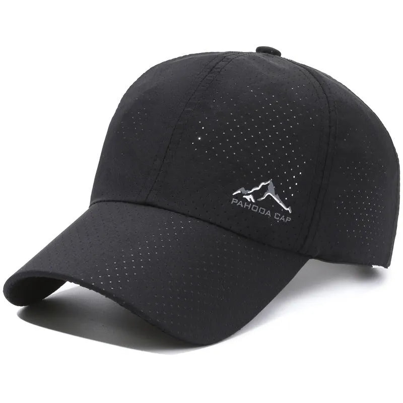 Adjustable baseball cap with dome crown in polyester fabric showing colour options