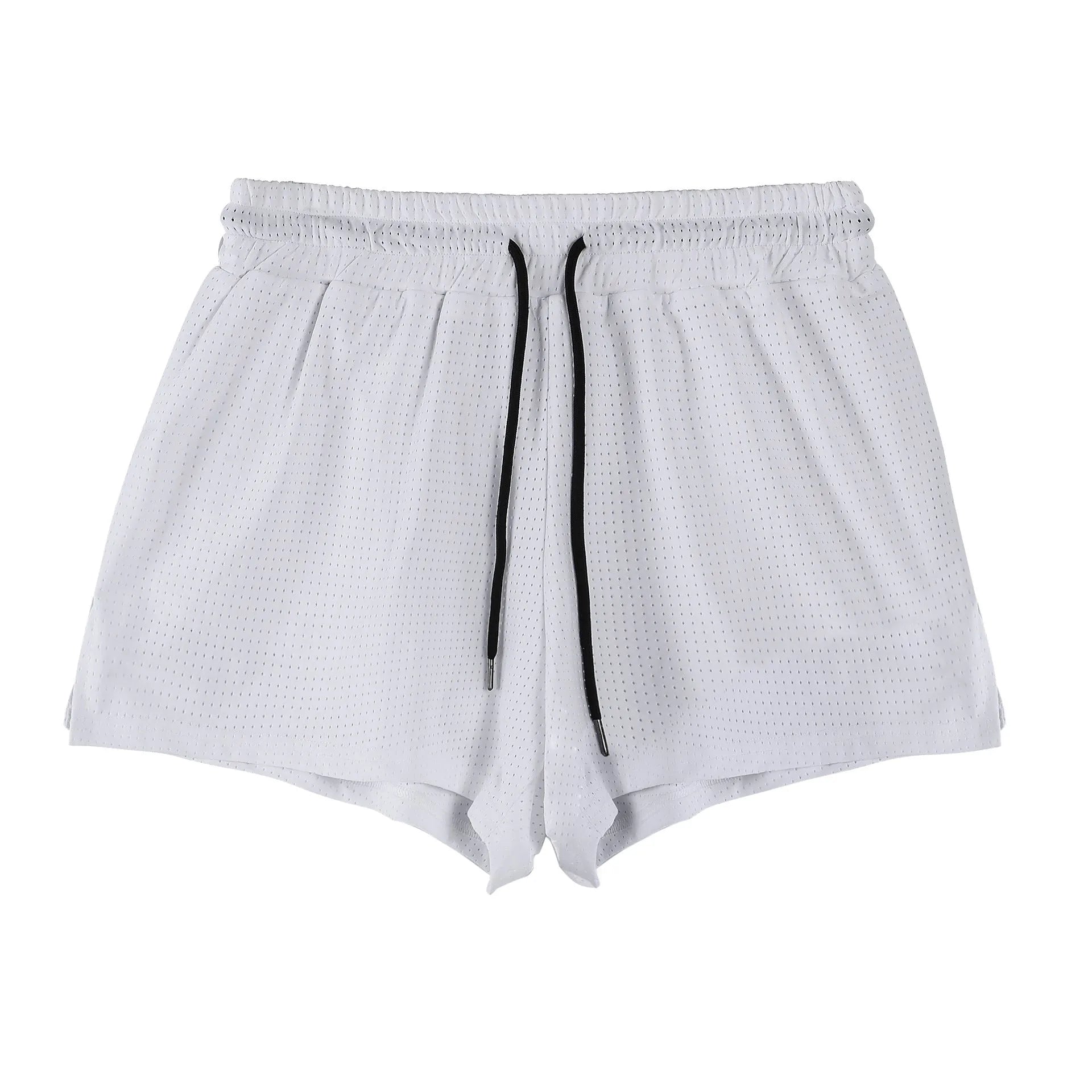 Men's black nylon quick-dry shorts for summer sports and casual wear