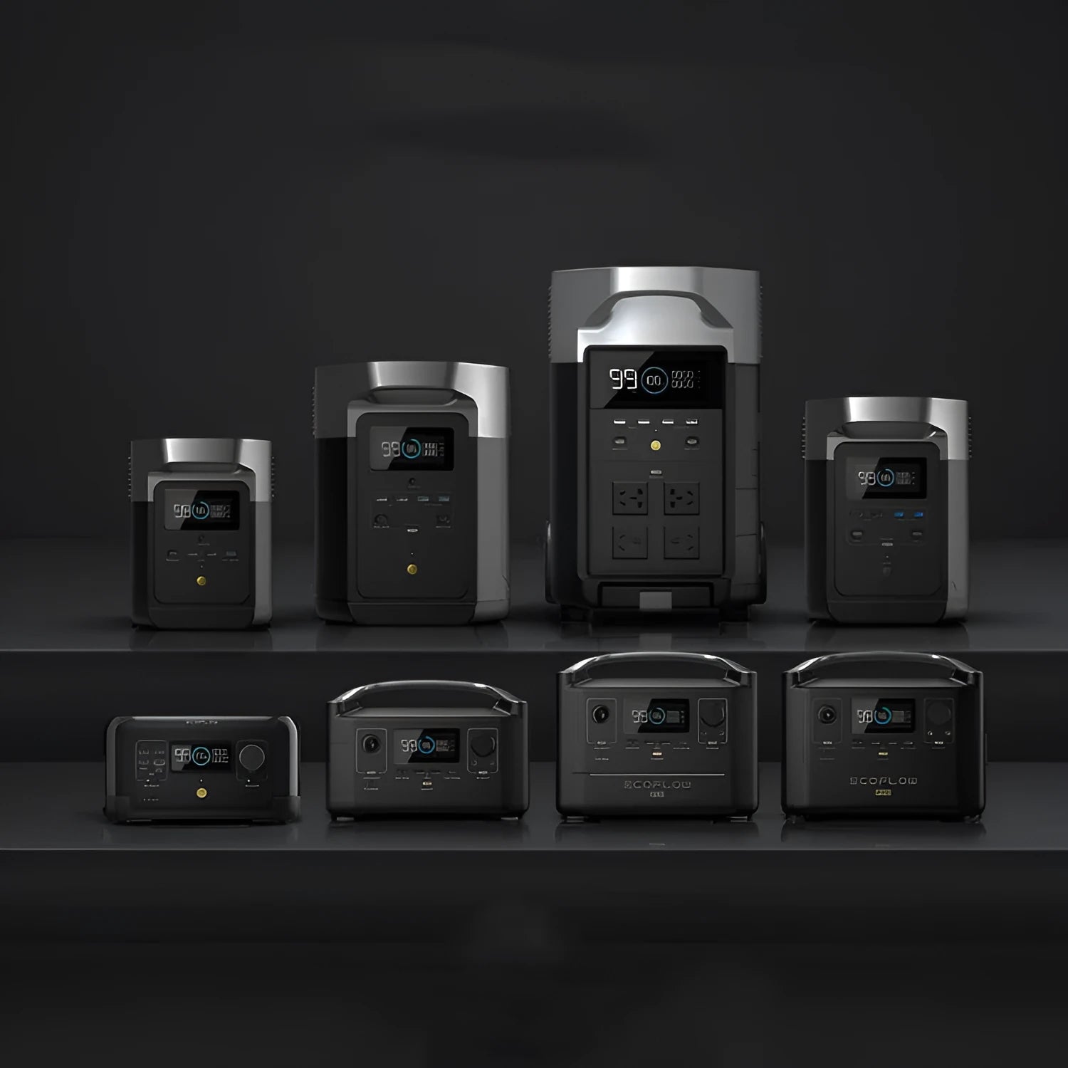 Rui Pro 720Wh portable lithium power station with multiple output ports on a grey case.