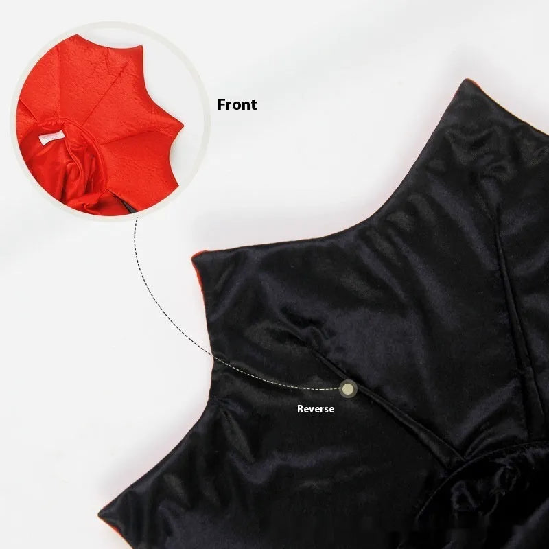 Black and red Halloween costume for cats and dogs with European American style design