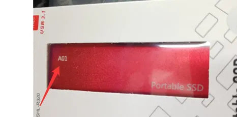 Red ultra-thin metal mobile SSD portable hard drive for high-capacity storage.