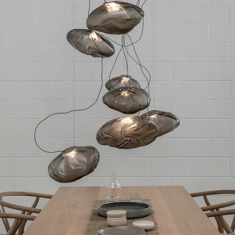 Postmodern light luxury glass decorative chandelier in modern simplicity design