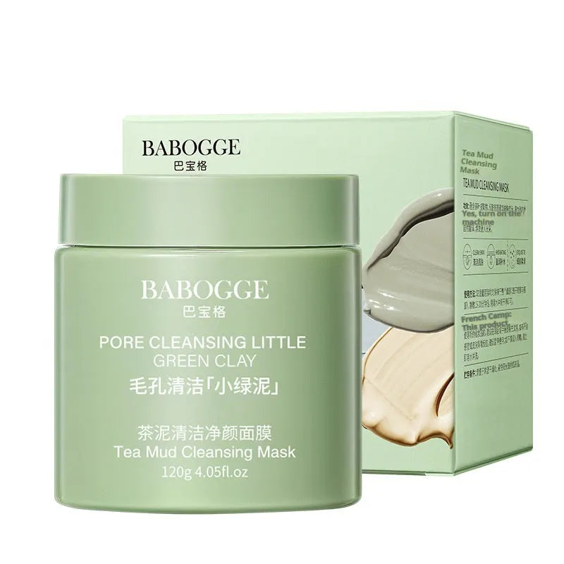 Jar of Tea Mud Cleansing Clay Facial Mask, 120g, for universal skin types.