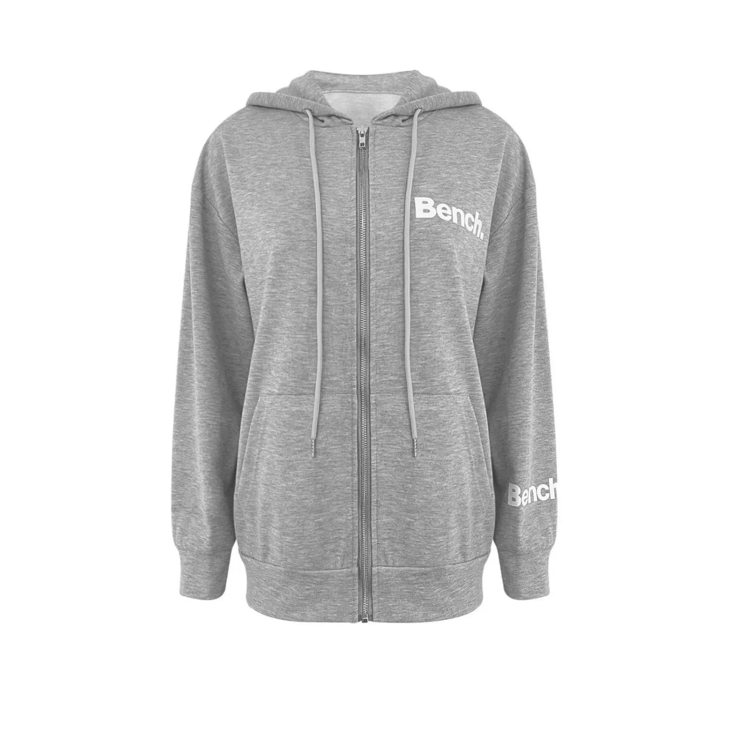 Black letter print polyester zipper sweater coat with hood, loose Japanese Korean casual style