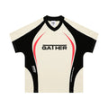 Men's loose fit black t-shirt with a colour matching letters printed design on the front.