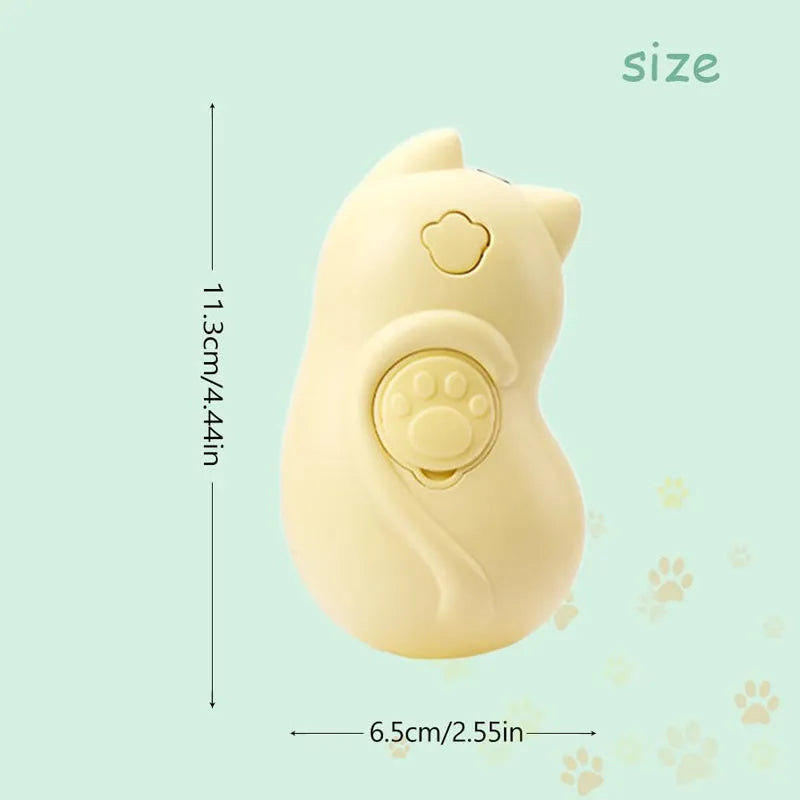 Steam generating pet grooming brush for cats and dogs on a white background.