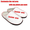 Pattern printed warm flannel slippers with TPR soles in multiple sizes