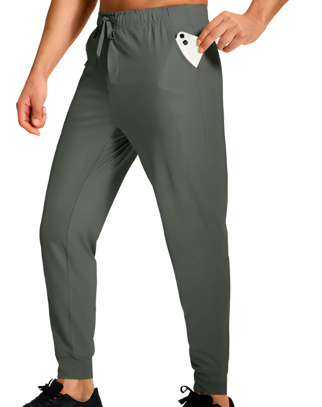 Men's loose fit polyester work trousers in solid colour with size range XS to 4XL