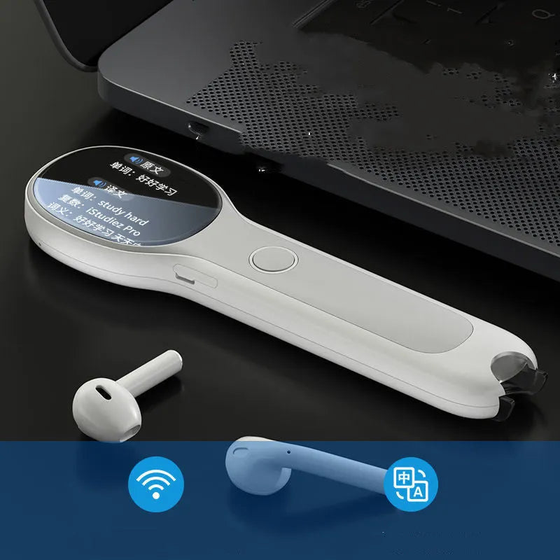 White universal reading pen English learning device with USB cable