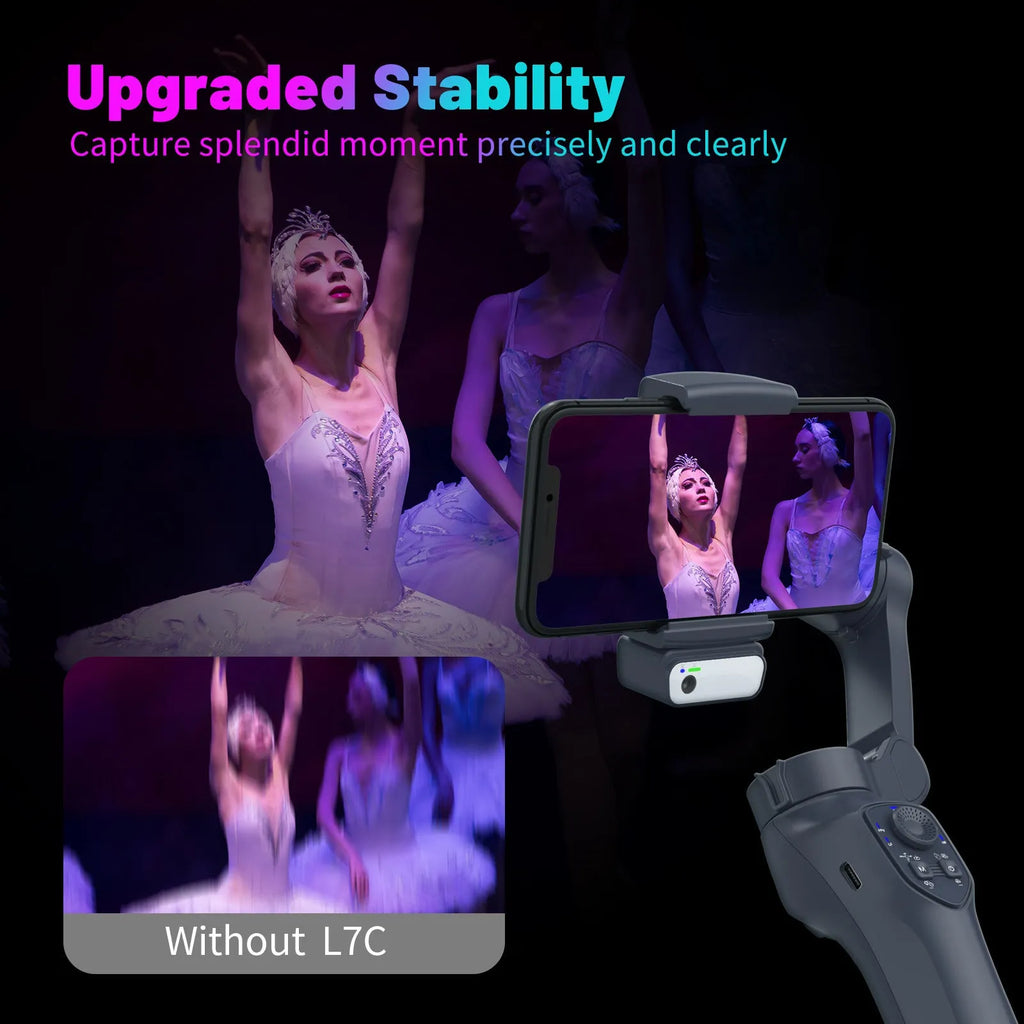 RK series foldable handheld stabiliser head in gun colour with USB charging port