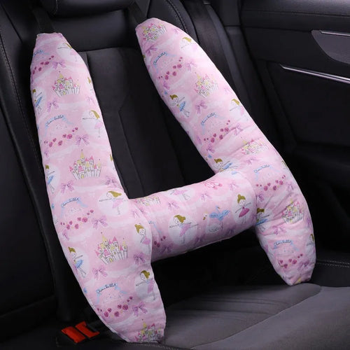 Car headrest neck pillow 55x70cm with printed pattern and pearl cotton filling