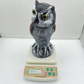 Artificial owl bait ornament with shaking head design for outdoor bird deterrent