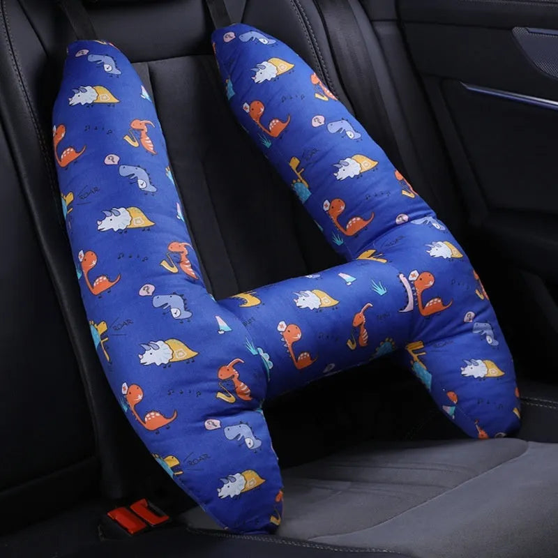 Car headrest neck pillow 55x70cm with printed pattern and pearl cotton filling