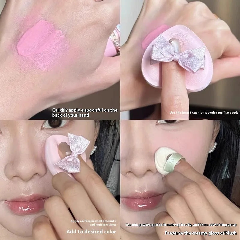 Strawberry Cupid Liquid Blush makeup product in six different shade bottles
