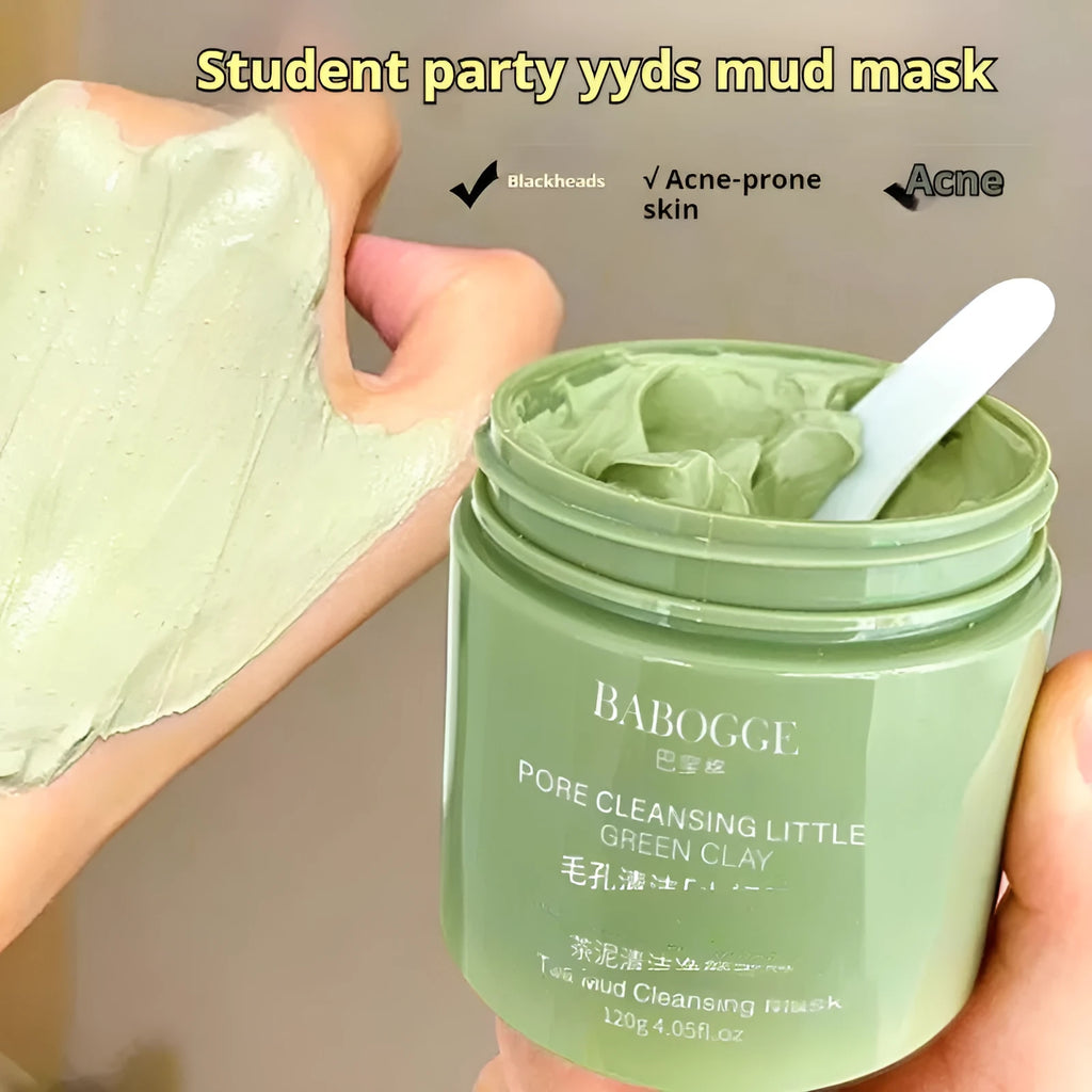 Jar of Tea Mud Cleansing Clay Facial Mask, 120g, for universal skin types.