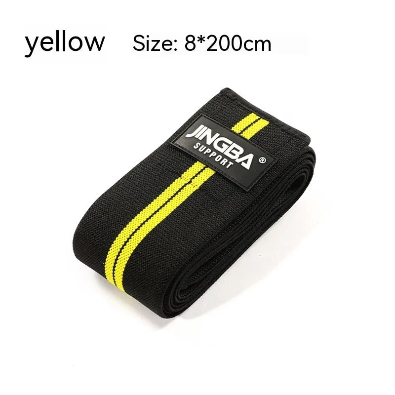 Adjustable sports knee pads for weightlifting and cycling in blue, grey, red, or yellow