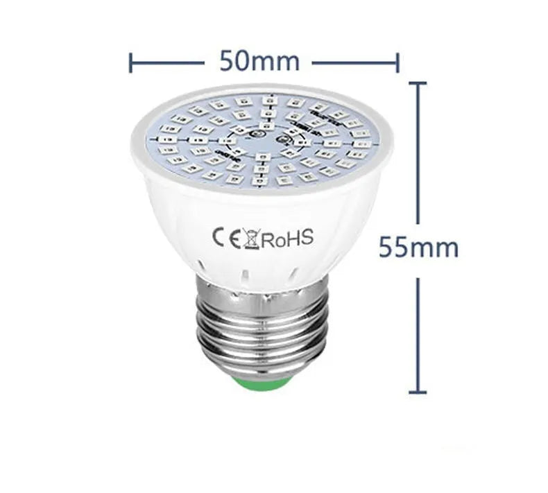 White LED plant growth lamp with 80 beads for indoor potted plant lighting