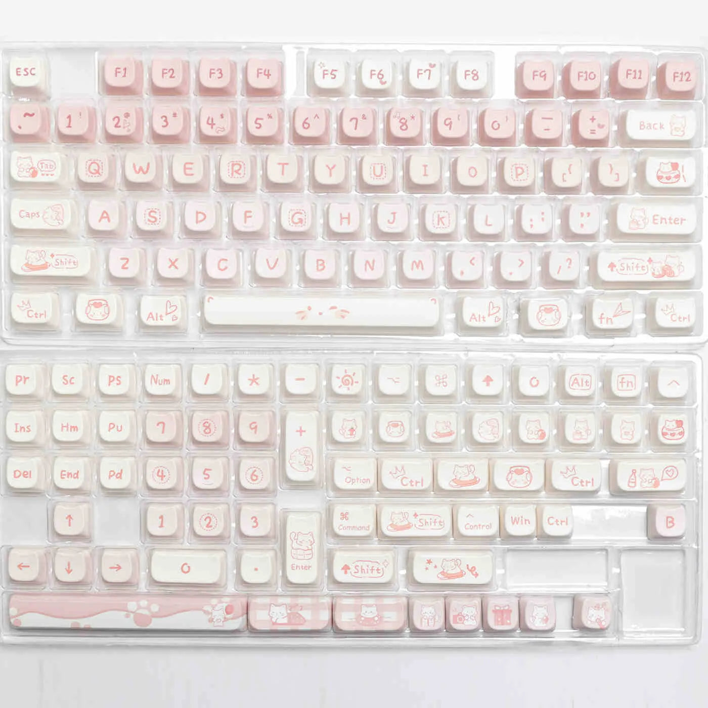 Full set of PBT sublimation key caps for mechanical keyboard customisation