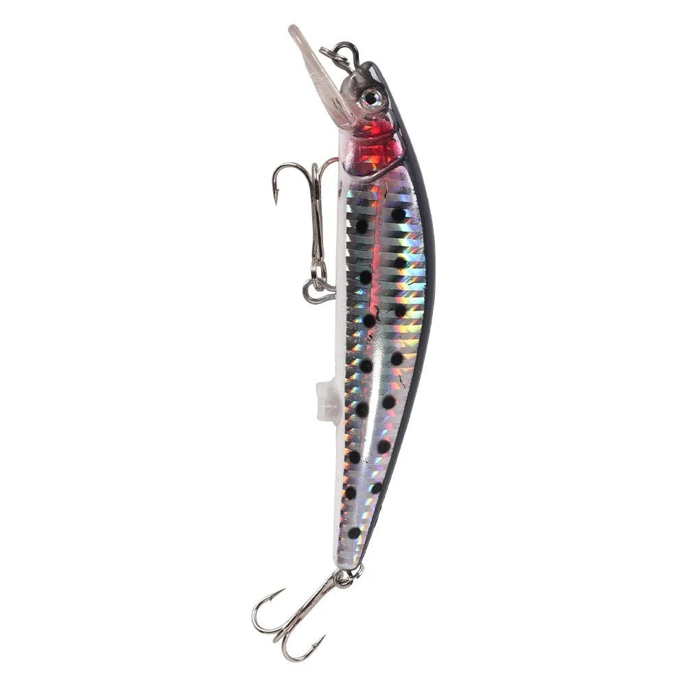 USB rechargeable floating mino fishing bait lamp with colourful design and blister packaging