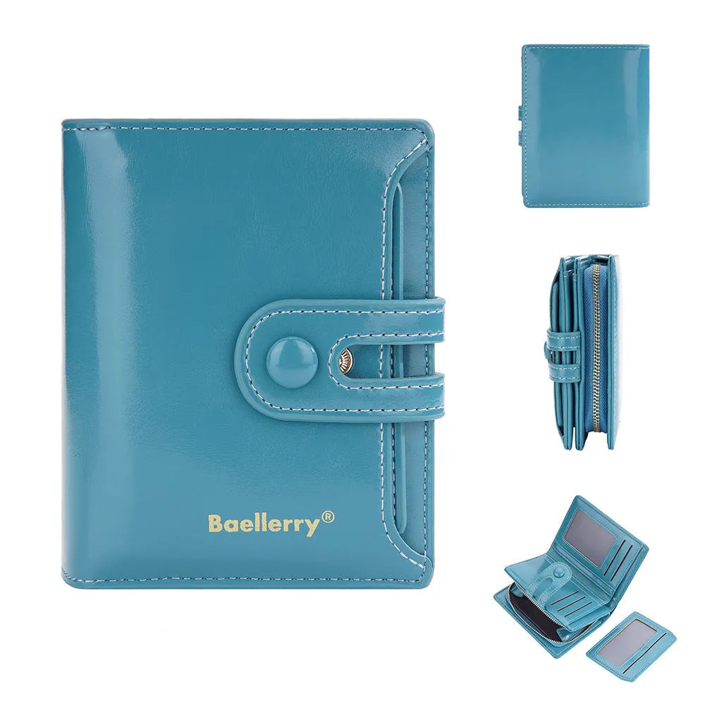 Women's PU leather card holder wallet available in multiple colours with polyester lining