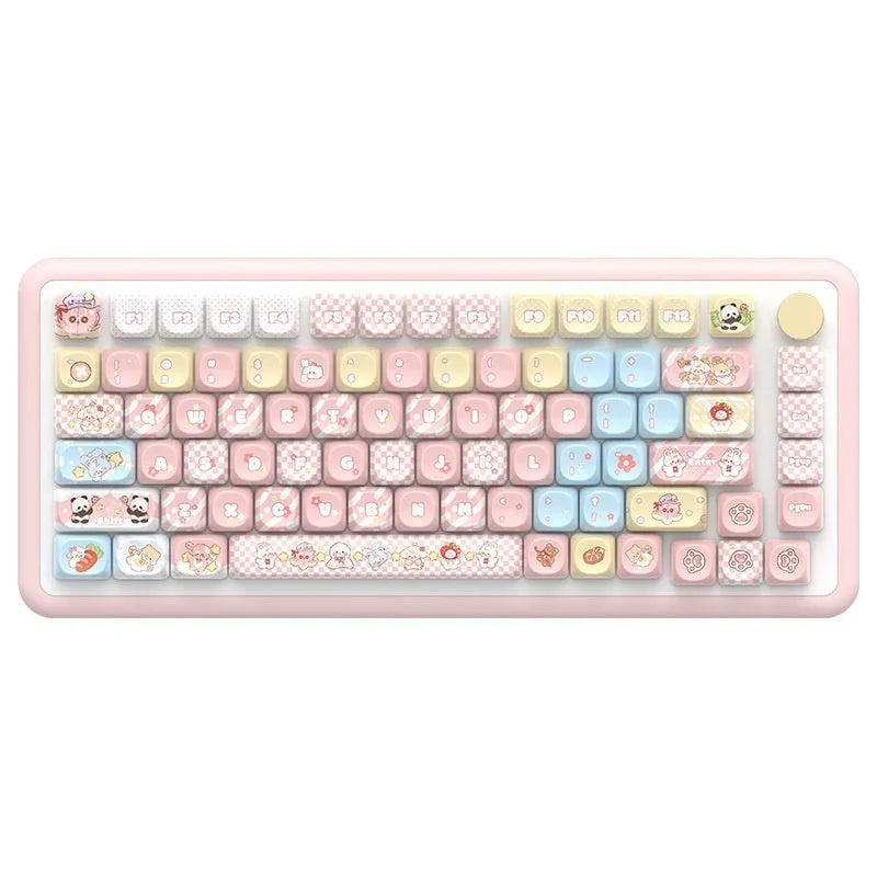 Clip doll artwork mechanical keyboard key caps with sublimation printing in 112 or 120 key configurations