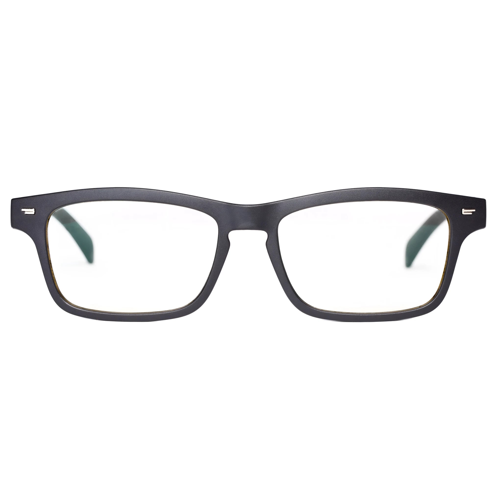 Unisex smart glasses with Bluetooth audio and semi-open ear speakers on a PC+ABS frame.