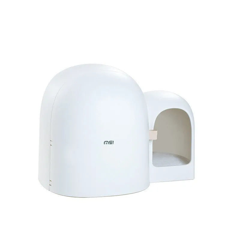 Oversized enclosed cat litter box in ABS plastic measuring 67.7cm long by 49cm wide by 50cm high
