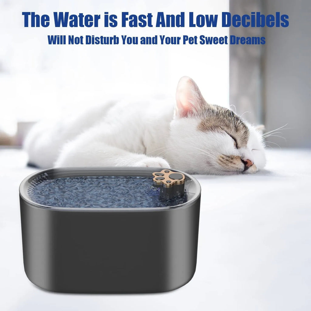 3L automatic pet water fountain in Berlin blue colour with LED light and quiet pump