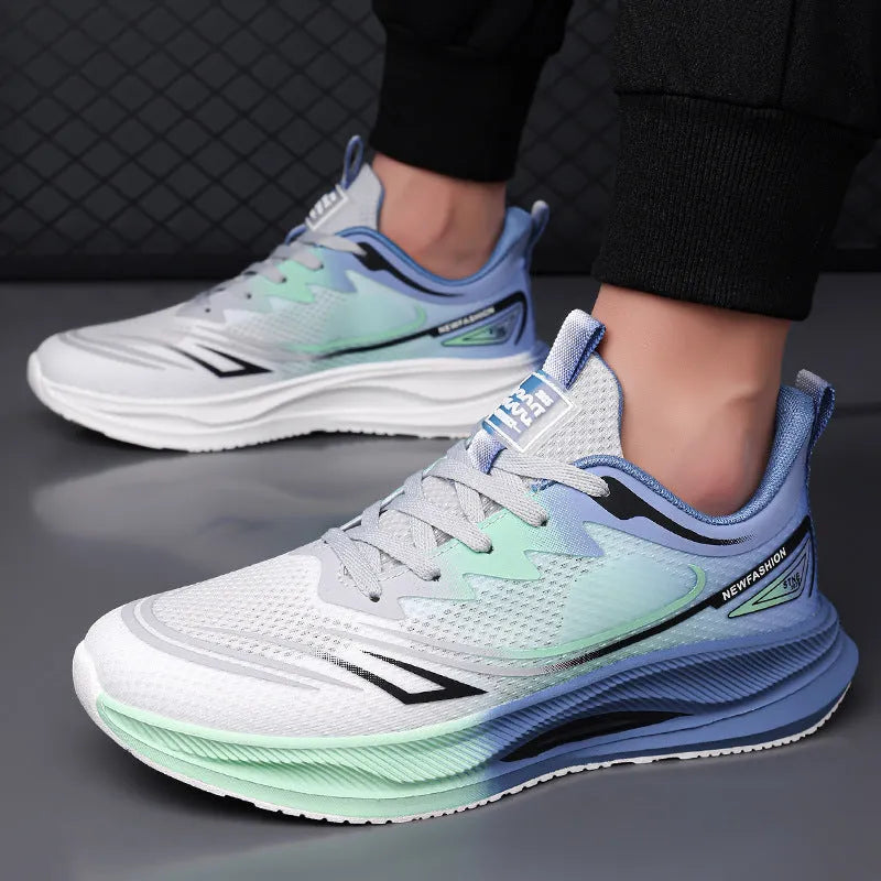 Men's casual summer shoes with breathable mesh upper and rubber sole