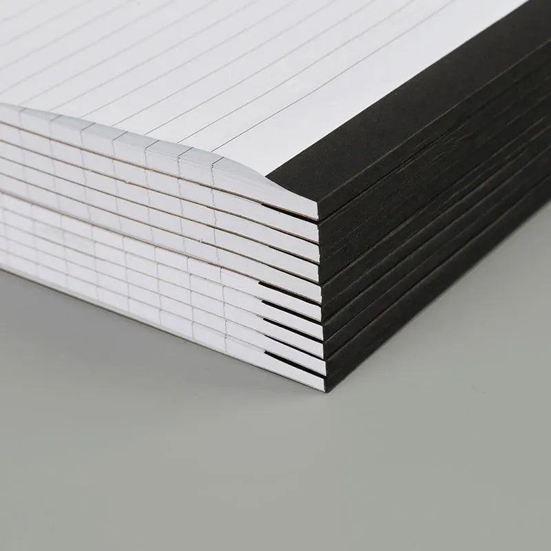 A4 tearable meeting minutes notebook with grid paper and wireless adhesive binding in assorted colours