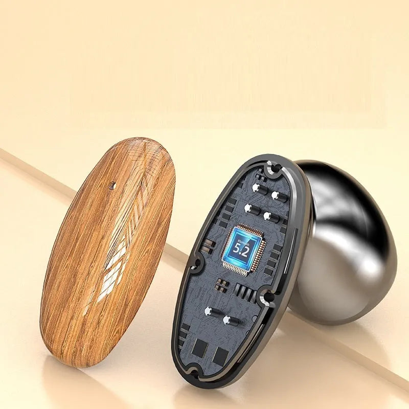 M35 Wood Grain Bluetooth wireless sports headphones with charging case