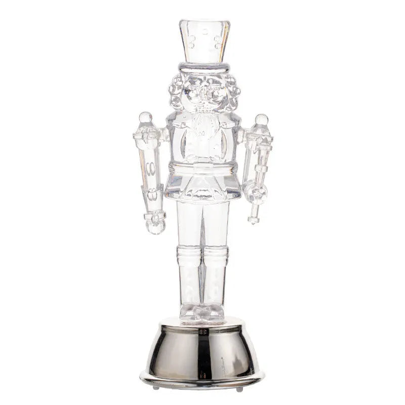 Transparent plastic walnut soldier nutcracker Christmas tree ornament