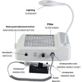 White four-in-one nail polishing machine with vacuum cleaner system for home and salon use