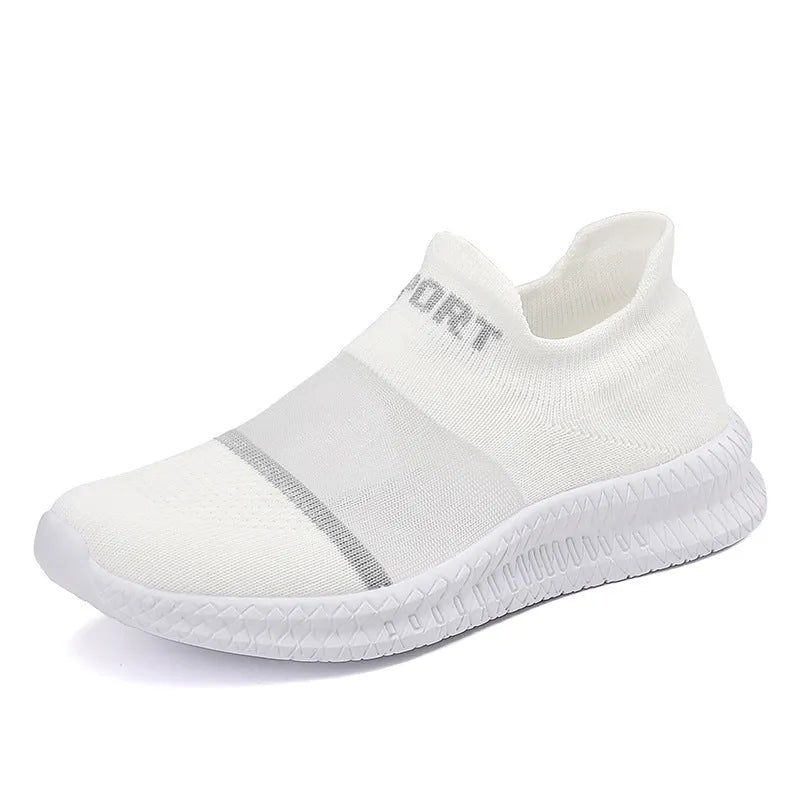 Flyknit casual sock shoes in multiple colours with lace-up front and MD sole