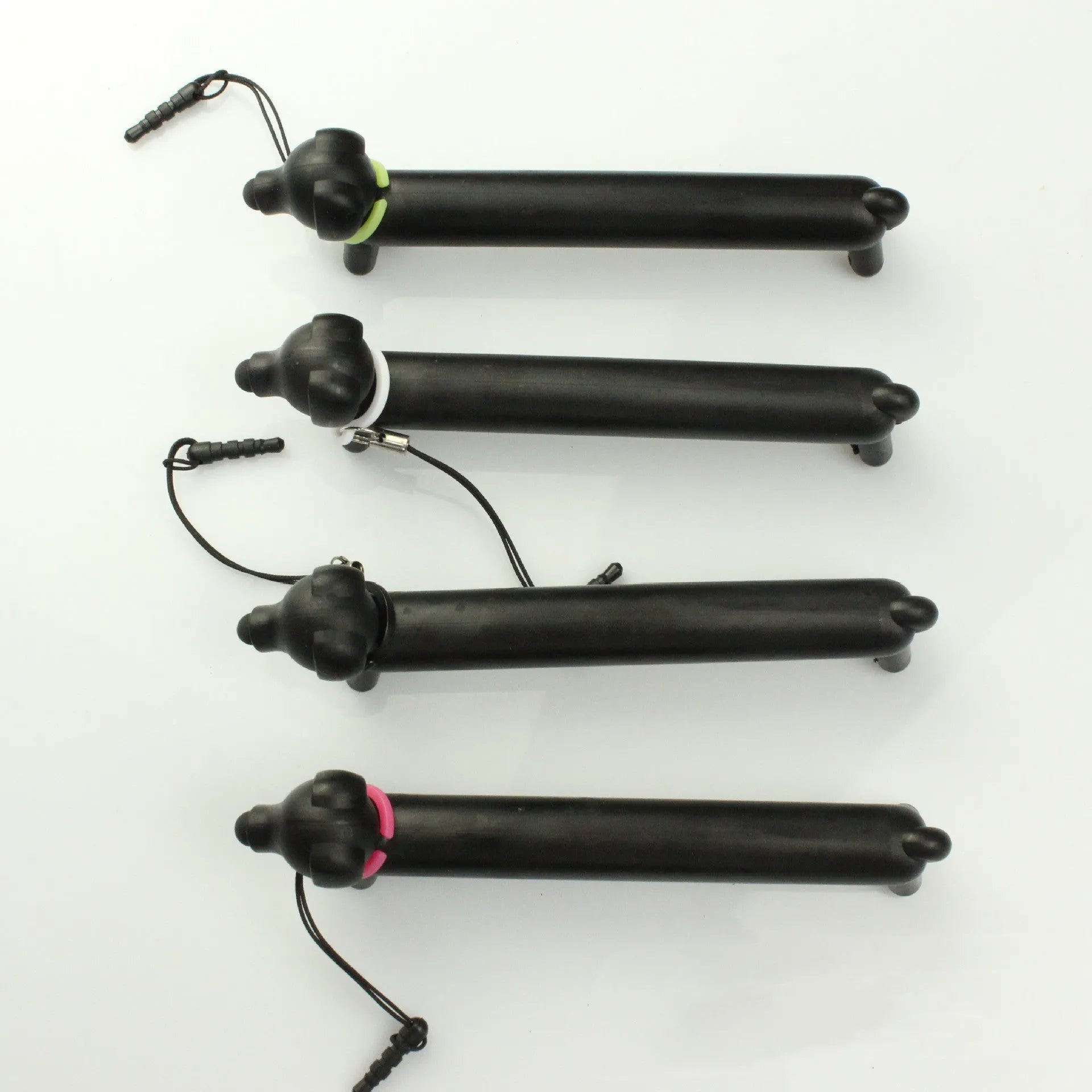 Black dog-shaped touch screen stylus pen with extendable design and phone stand function