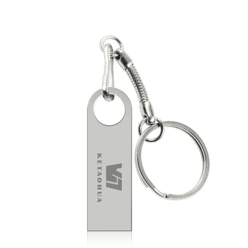 Metal car-shaped USB flash drive in silver finish showing automotive design details