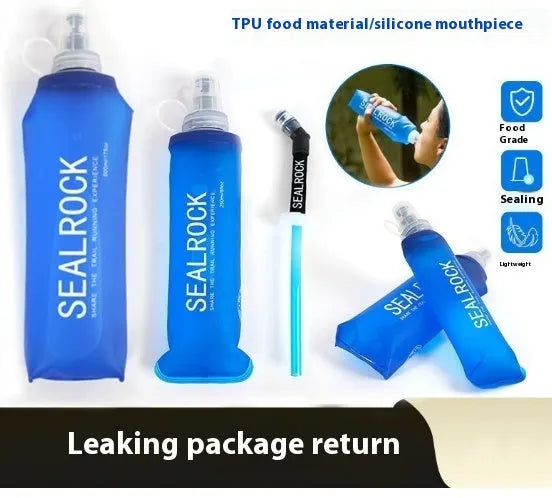 Plastic portable drinking straw for mountain climbing and cycling off-road use