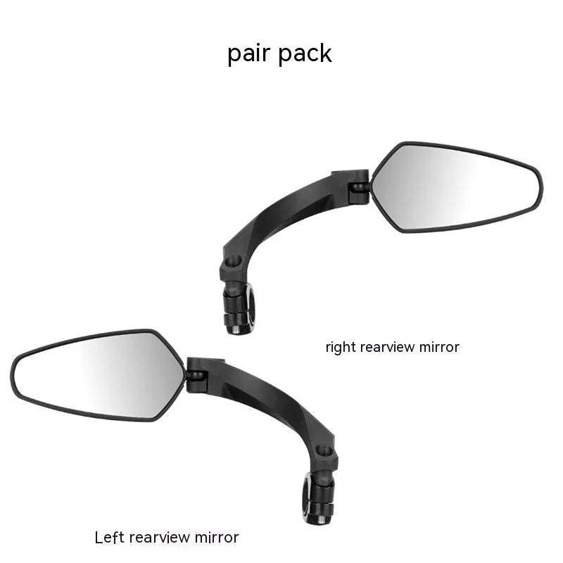 Black acrylic rearview mirror for mountain bike handlebars