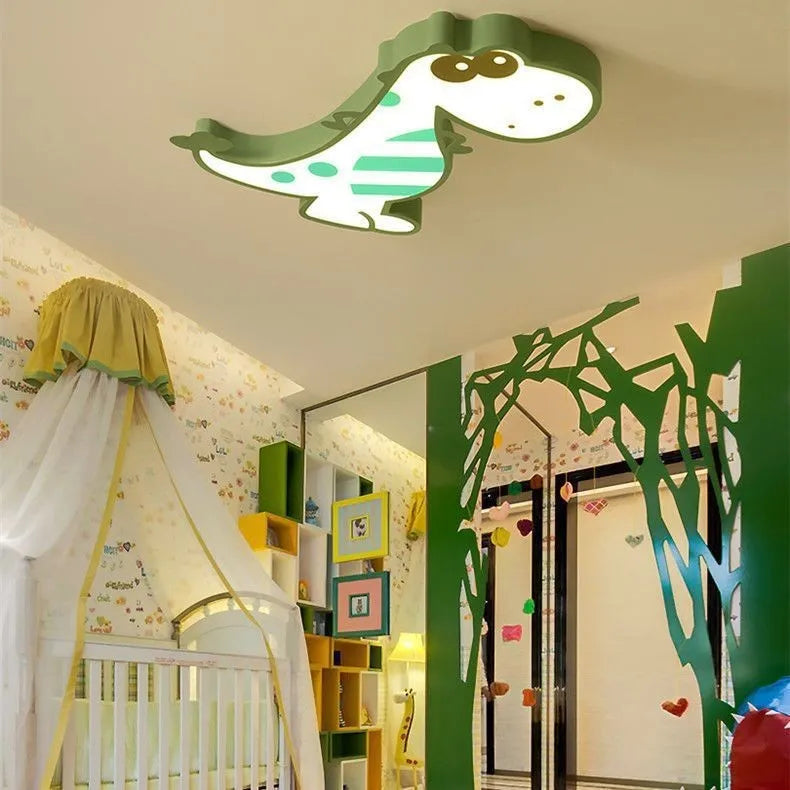 Cartoon dinosaur design ceiling light with 48cm diameter for children's bedroom