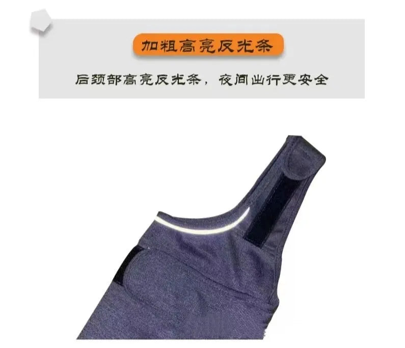 Heather grey dog anxiety jacket vest shown on medium-sized dog with brocade cotton fabric texture visible