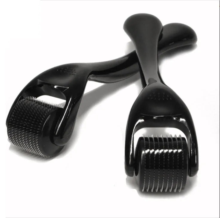Black 540 roller microneedle with 304 stainless steel needles and PC handle for skin and beard use