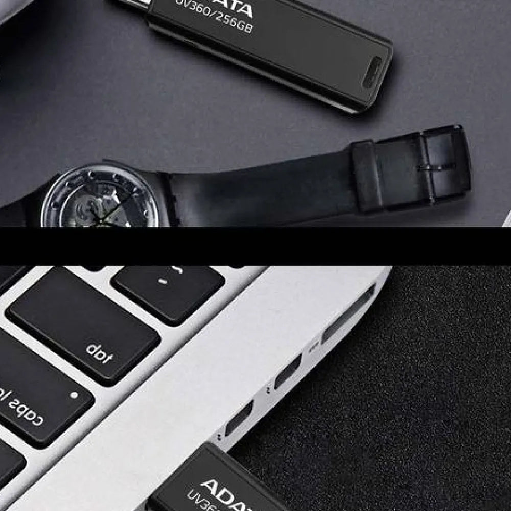 Black car mounted USB flash drive with compact dimensions showing waterproof flexible design
