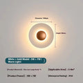 Round wall lamp with aluminium shade in multiple colour options including white and gold combinations